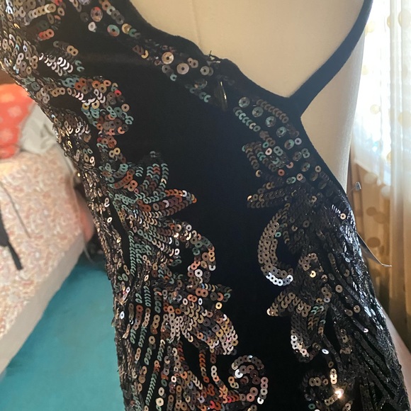 Express sequin & velour dressy dress - Picture 4 of 15